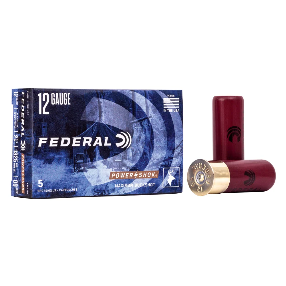 Power-Shok Buckshot 12 Gauge 00 Buck Shot Size