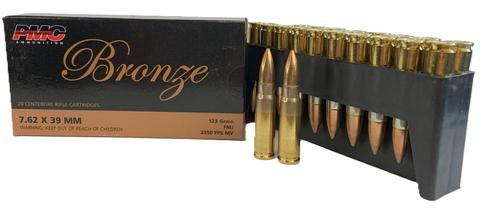 PMC 7.62x39mm BRONZE 123 Grain FMJ, 20 Rounds
